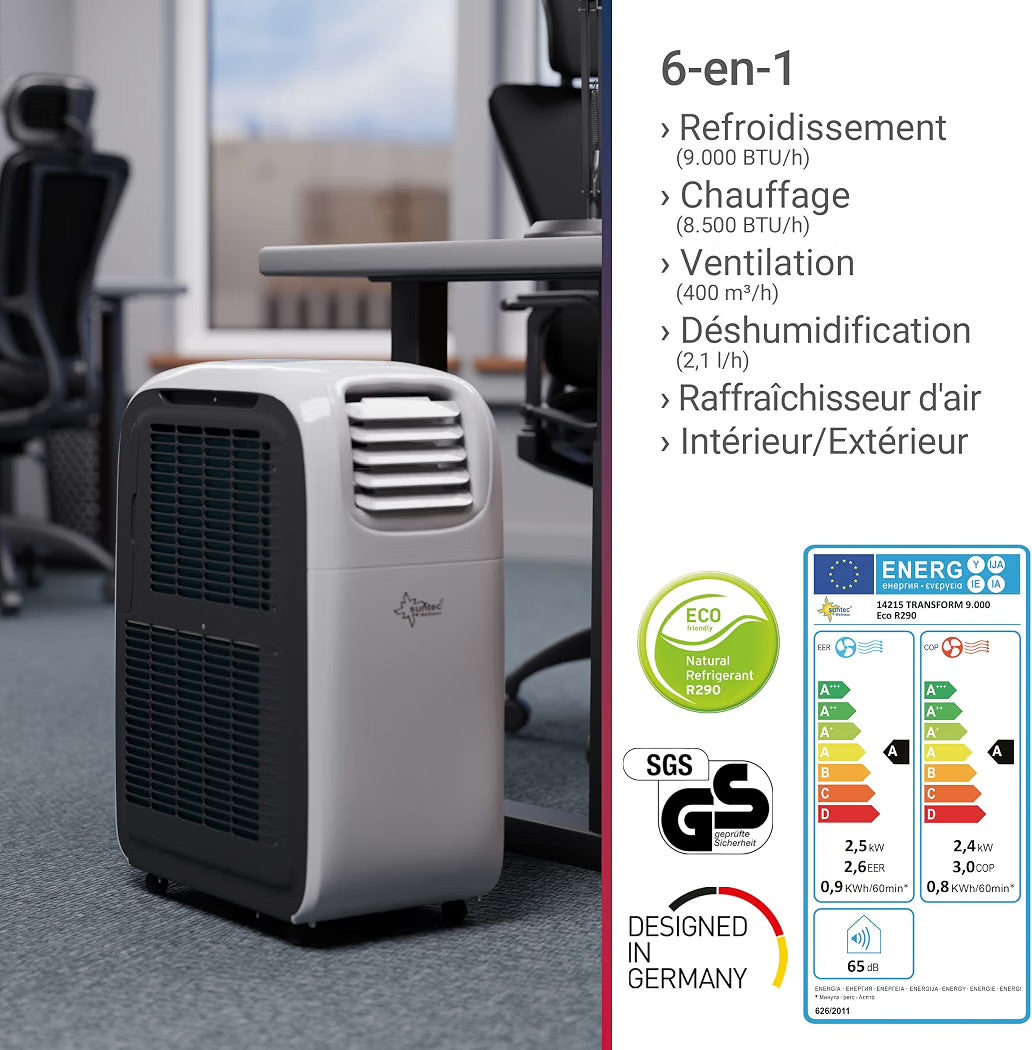 Suntec Transform 9.0 Eco R290 — Blanc