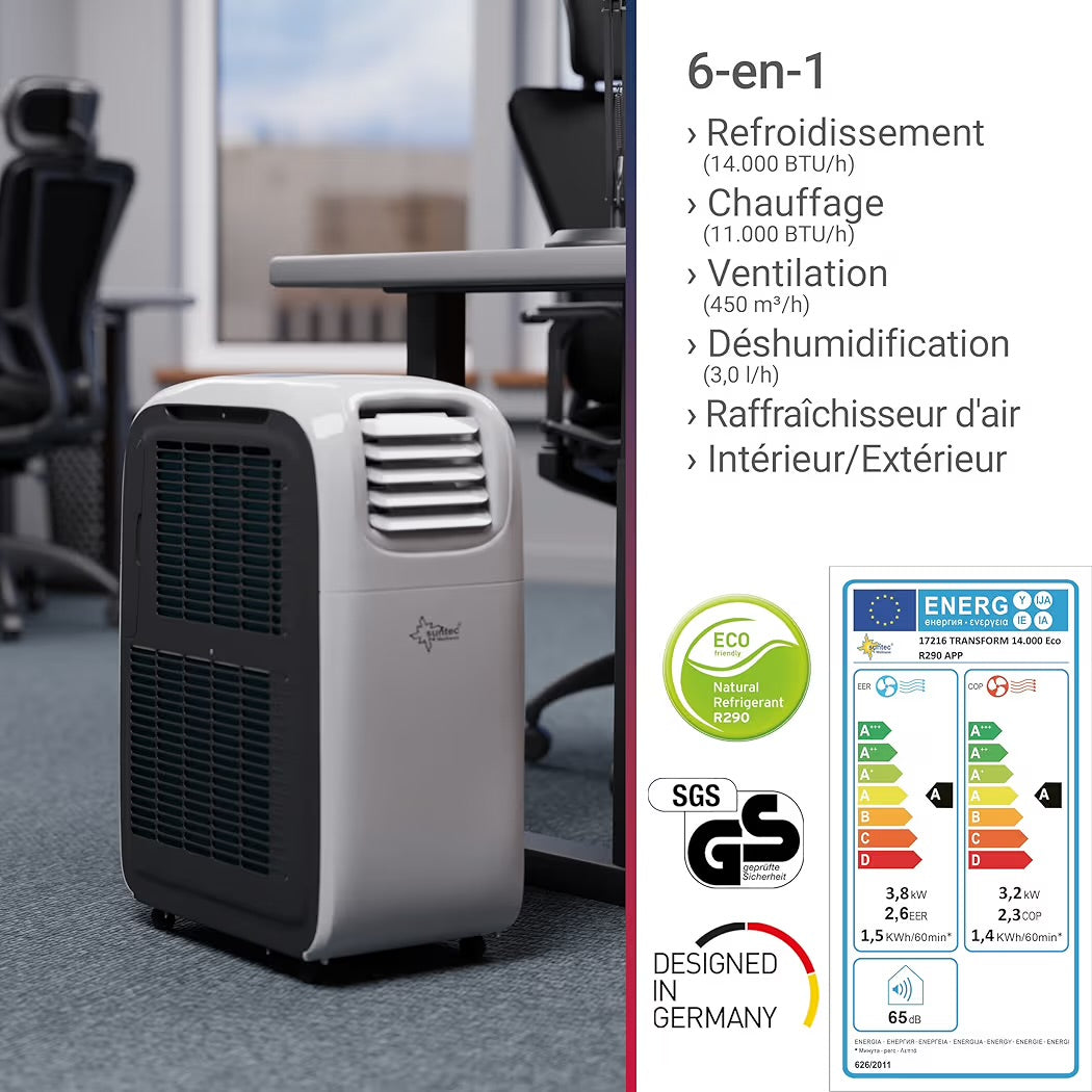 Suntec Transform 14.0 Eco R290 App — Blanc